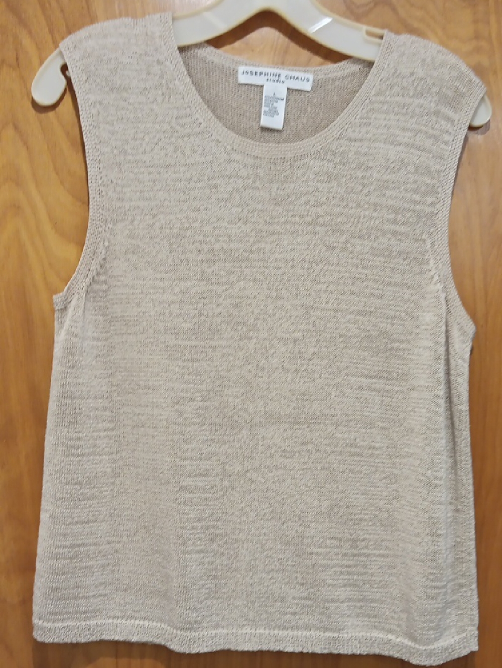 Josephine Chaus Textured Sleeveless Knit Tank Top - Taupe